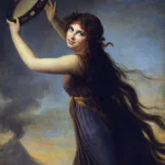 Lady Hamilton come baccante con lo sfondo del Vesuvio (1790)